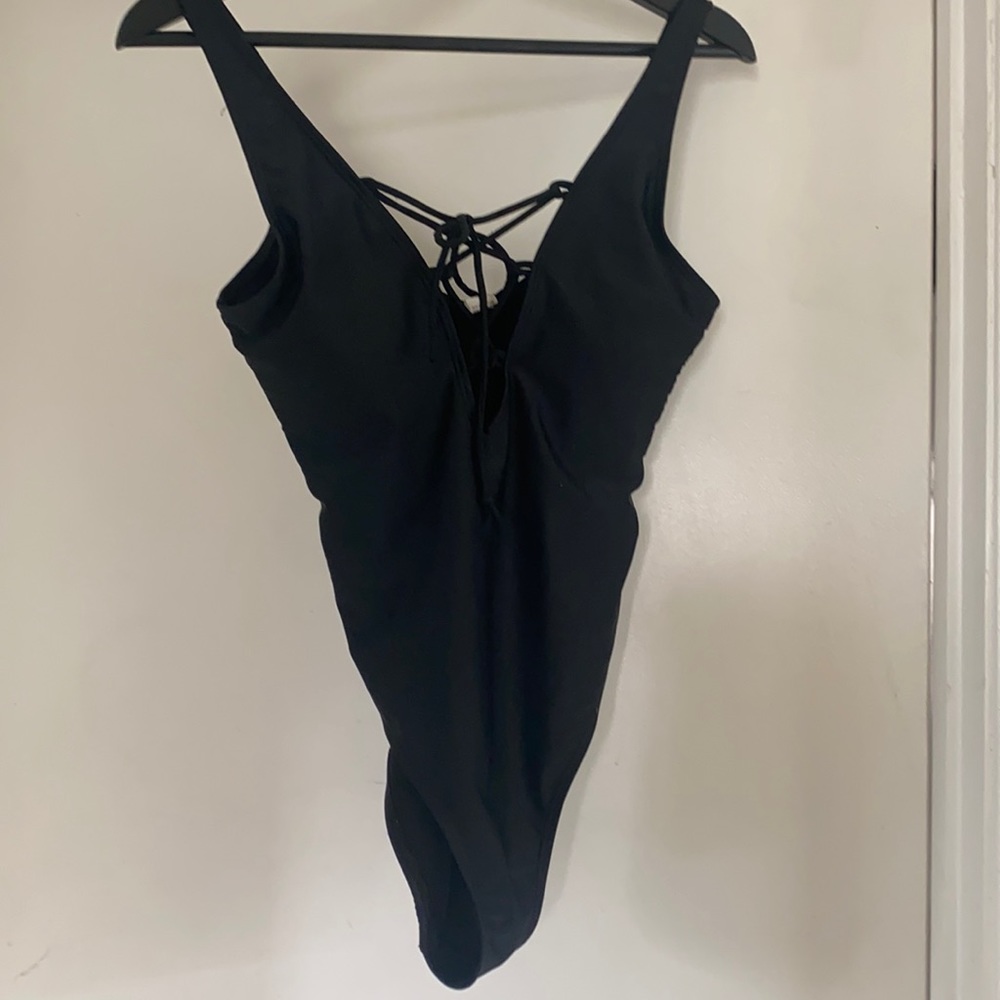 Black one piece swimsuit